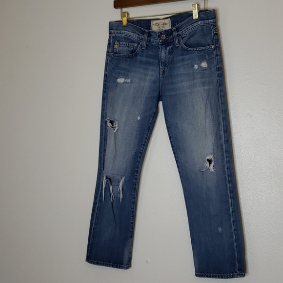 NEW Big Star Taylor Slouchy Boyfriend Distressed Jeans Womens Verdana Bohemian - Picture 5 of 15